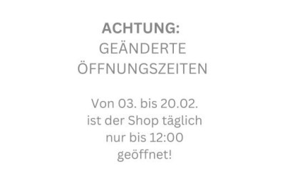 Geänderte Öffnungszeiten