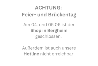 Feier- und Brückentag: 04. - 05.06