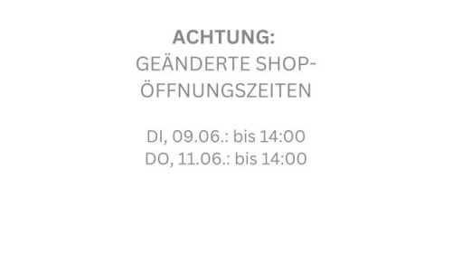 Please note: Changed opening hours