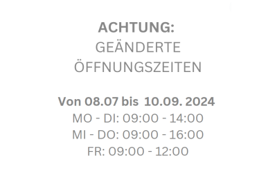 Changed opening hours shop!