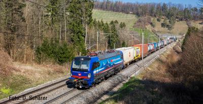 On the way with the SBB Cargo Vectron!